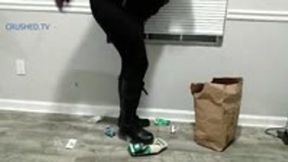 Destroying Trash in Sexy Boots