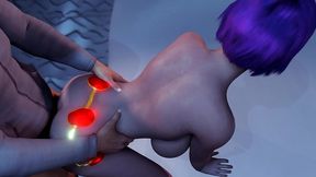 thick raven with huge tits has doggy style sex
