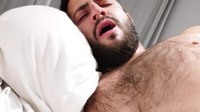Loving boyfriend intimate moment POV - hairy chest handsome smile