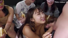Busty Brunette Hana, Five-Way in a Tokyo Bar