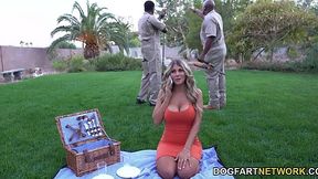 Busty MILF Kayla Kayden Gets DP'd by BBC Gardeners on Picnic
