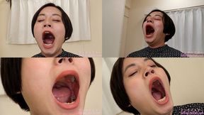 Kanna Hirai - CLOSE-UP of Japanese cute girl YAWNING yawn-12 - wmv