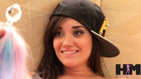 Gia Paige, lil babe with perfect ass, cums on large dick and gets facialed