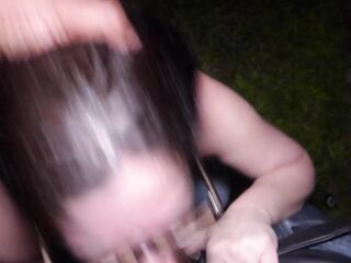 Nerdy White Doxy Likes Sucking & Banging Large Ebony Dong BBC Outside Hotel