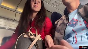Riskier Plane Blowjob Display for All to See
