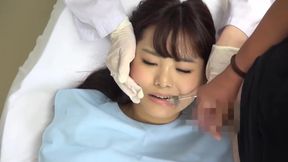 Sloppy suck-off with the Japanese dentist, filling that cute mouth with cream.