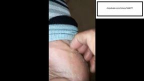 Kristi Afterwork feet Grey black toed hanes