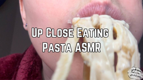Pasta Mukbang Close Up