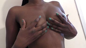 Ebony step sister doggystyle creampie