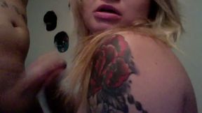 Curvy Girl Takes Cum on Her Boobs