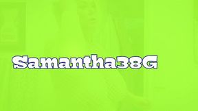 Samantha38g ASMR of talking dirty in a sexy fishnet dress while drying my hair-MP4