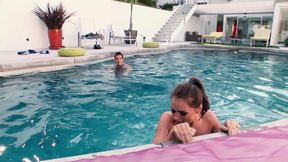 Tori Black Enjoys a Poolside Fuck with Her Big Dicked Lover