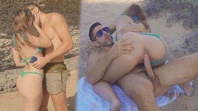 Horny&#x1F975; White Brazilian with Plump Tits Gets Lured on the Seaside