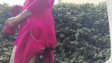 Your beautiful Italian stepmother wears wet diapers in public garden