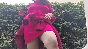 Your beautiful Italian stepmother wears wet diapers in public garden