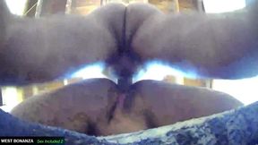 cock & cucumber fucked - pussy & ass stuffed-cum in mouth