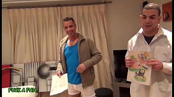 Four Brit babes ravage security guard Tom in a brilliant XXX session