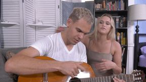 Lousy Musician Tony is Silenced By Chloe Rose and Then For Fun She Removes His Socks and Tickles His Bare Feet! 4K Video Version