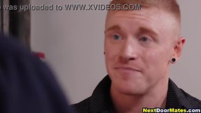 Repairman fucks gay hunk without condom