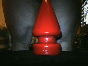 I can make that red butt plug disappear down my asshole