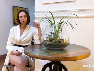 Ersties - Sexy Brunette hair Eve Pleasant Enjoys Private Pont of time In Her Bathroom