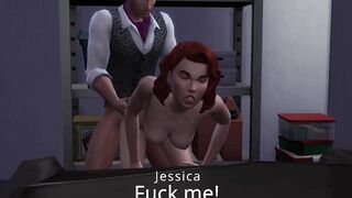 Mega Sims- Wifey Cheats on hubby with his boss and Co-Workers (Sims four)