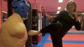 Kicking my dummy