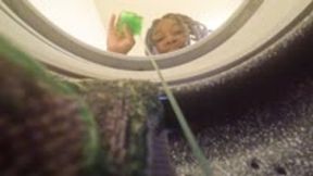 Pathetic Tiny Human Crawls into Giantess Laundry Basket POV  1080