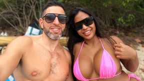 Public Beach Busty Beauty Caught and Fucked
