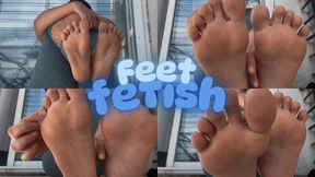 Feet and soles at the sun