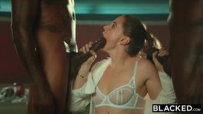 BLACKED Tori Black Is Oiled Up And Dominated By Two BBCs