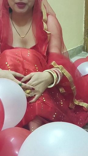 Thrilling moment from &quot;First night of a newly married Desi beautiful hot wife fucked by husband in hindi&quot;