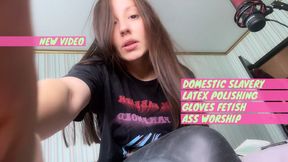 Latex polishing domestic slave training