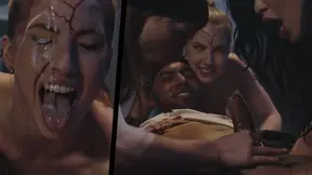 Femdom Reverse Gangbang - Lesbians Possessed by Horny Demons Fucks Black Guy with Multiple Creampies