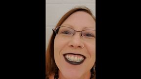 Finger Biting In Black Lipstick hd mp4