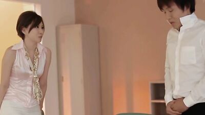 PRETTY Teacher WEAR PINK SILK SATIN BLOUSE DOING FACE FUCK