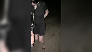 when Sunny takes his little bimbo Aewin for a walk