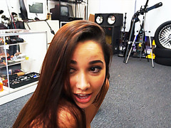 Beautiful and hot college bookworm gets fucked hard for quick money