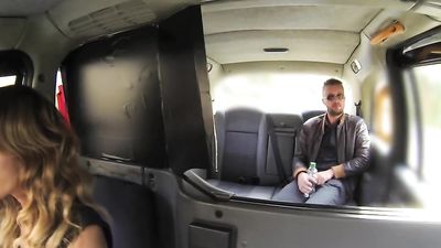 FemaleFakeTaxi Messy Facial for Busty Driver