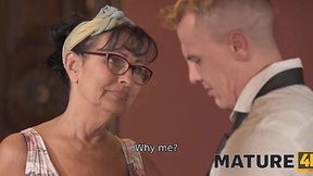 Mature maid goes crazy for a master's dick