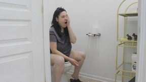 COUGHING WHILE ON THE TOILET EXHAUSTED AT BEDTIME W SINUS PULLING CHAT AND MORE