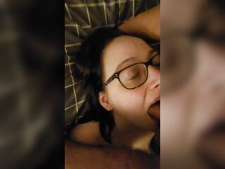 Belle fastened down for mouth use