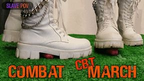 Combat Girl Marching on Your Cock and Balls in White Ankle Boots (Slave POV Version) - Tamystarly - Cock Balls Crush Trample, CBT, Bootjob, Trampling, Shoejob, Stomping