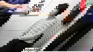 Crazy security guy fucks petite teen after he caught her stealing