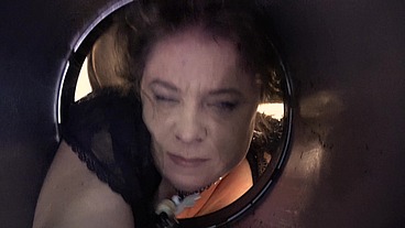 Stepmom stuck in the garbage can needs sex to get free