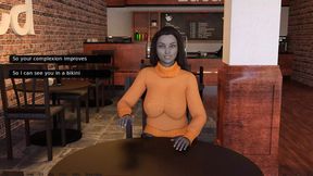 Double Dipping Desires Unleashed: Cheeky Waif Whores It Out Rear Table