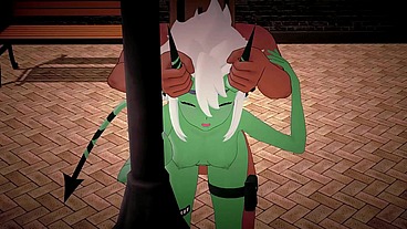 Soukaku Hentai ZZZ Doggystyle Sex Demon Girl Creampie MMD 3D Dark Green Skin