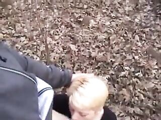 Golden-Haired outdoor screwing - Serbian
