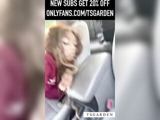19yo Black TS Barbie Caught Banging DL BBC in his Car. Police nearly came