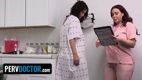 Natasha Nice And Crystal Chase - Thick And Busty Nurse And Patient Share Doctors Dick